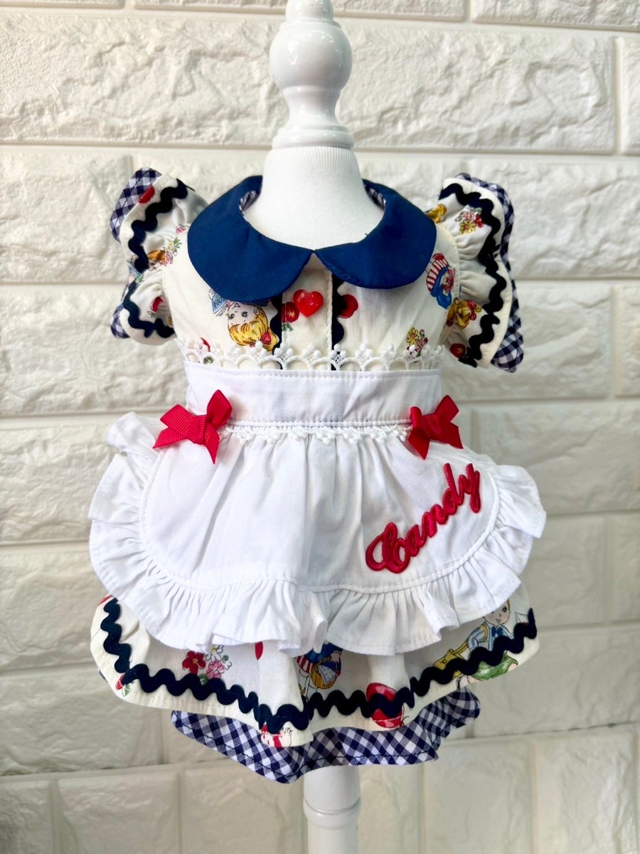 RetoroApronワンピース ホワイト – Candy Buppie Online